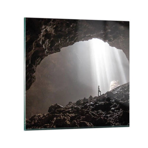 Obraz na szkle - Świetlista grota - 70x70 cm