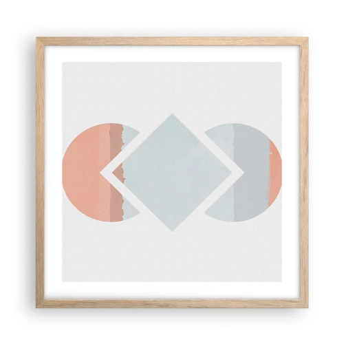 Plakat w ramie jasny dąb - Sytuacja jest jasna - 50x50 cm