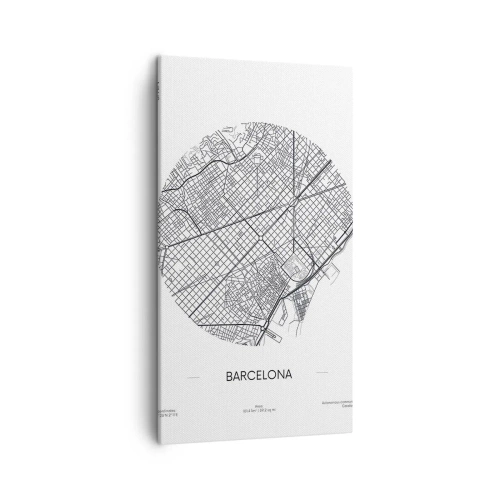 Obraz na płótnie - Anatomia Barcelony - 45x80 cm