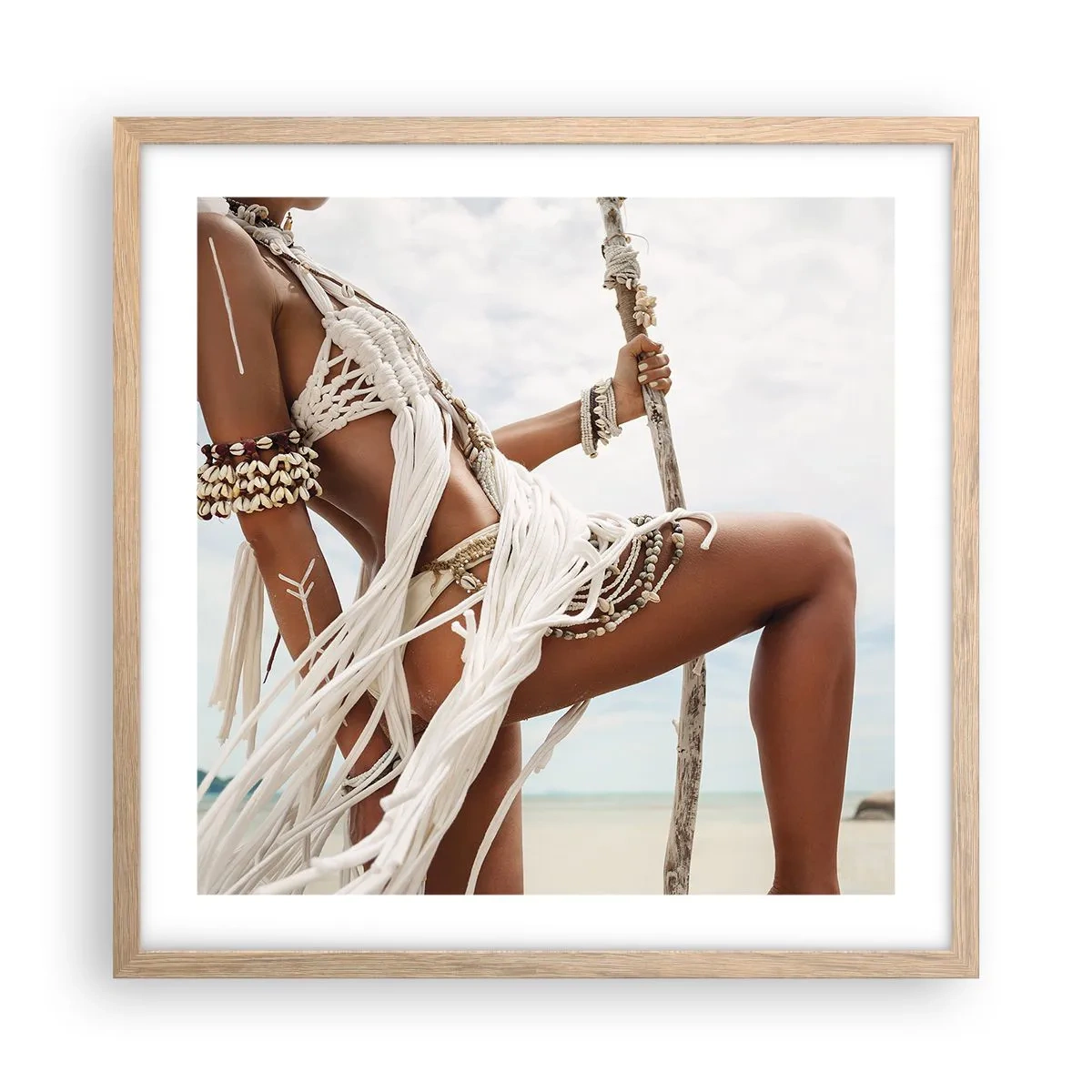 Plakat w ramie jasny dąb - Kapłanka słońca - 50x50 cm