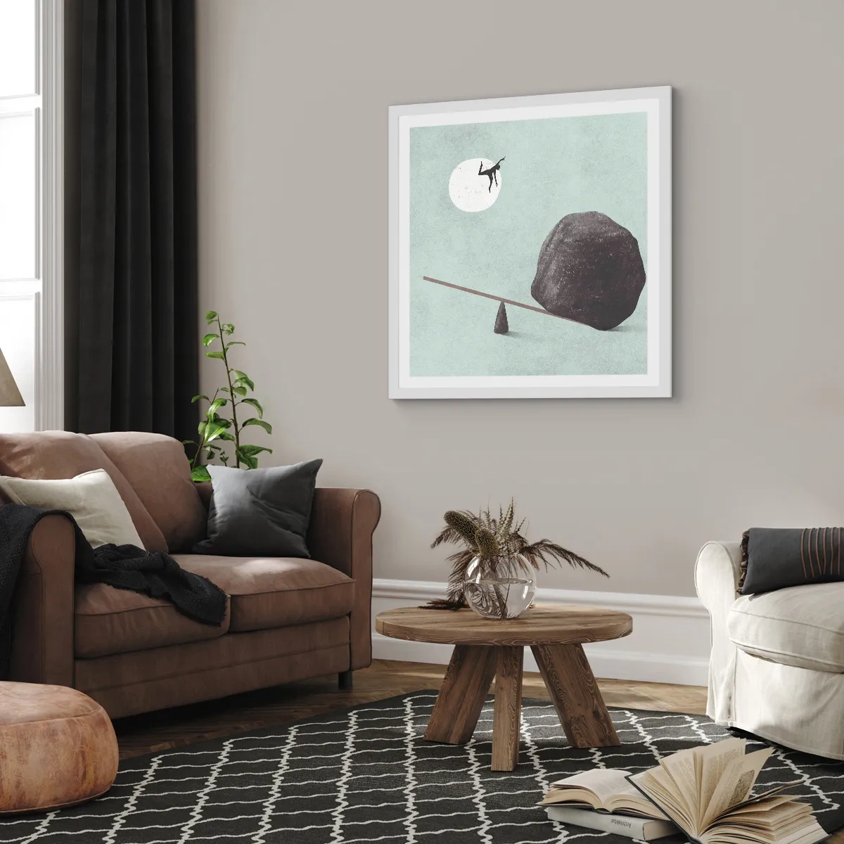 Plakat w białej ramie - Spełnione marzenie - 30x30 cm