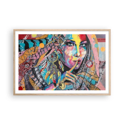 Plakat w ramie jasny dąb - Milcz, aż zrozumiesz - 91x61 cm