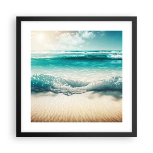 Plakat w czarnej ramie - Spokój oceanu - 40x40 cm