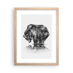 Plakat w ramie jasny dąb - Miło zobaczyć się z kimś bliskim - 30x40 cm