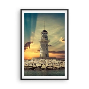 Plakat w czarnej ramie - Światło - Dobro - Piękno - 61x91 cm