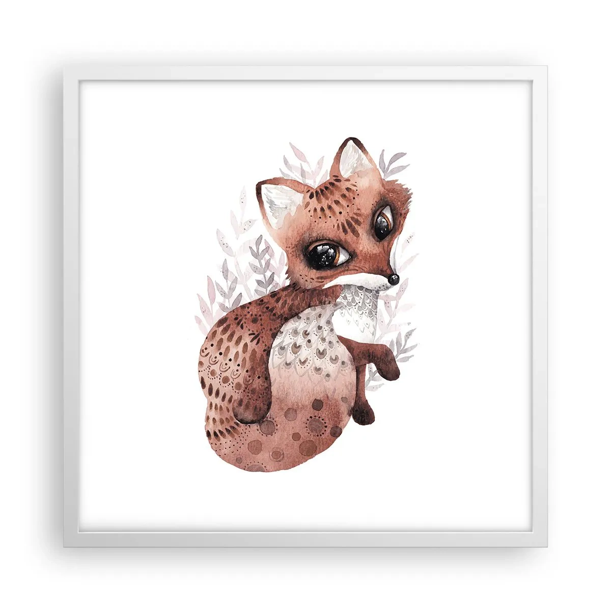 Plakat w białej ramie - Tylko pokochać - 50x50 cm