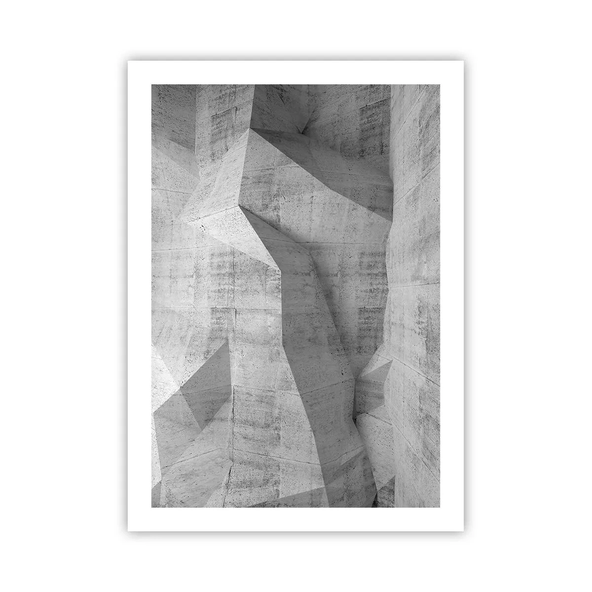 Plakat - Geometryczne formy w odcieniach szarości - 50x70cm - Prawdziwe wyzwanie - Nowoczesna dekoracja ścienna do salonu, kuchni i sypialni ARTTOR