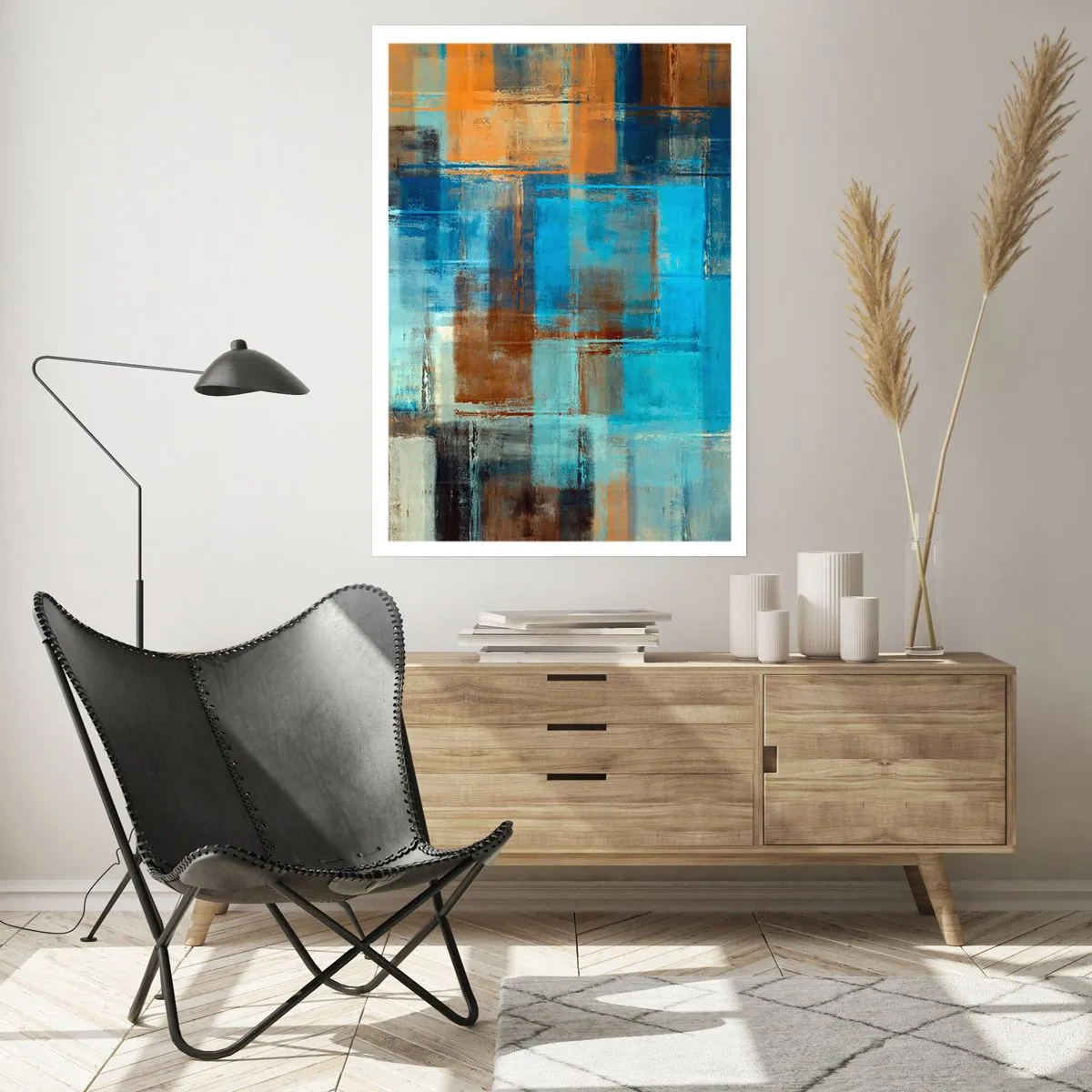 Plakat - Przez błękitną zasłonę - 30x40 cm