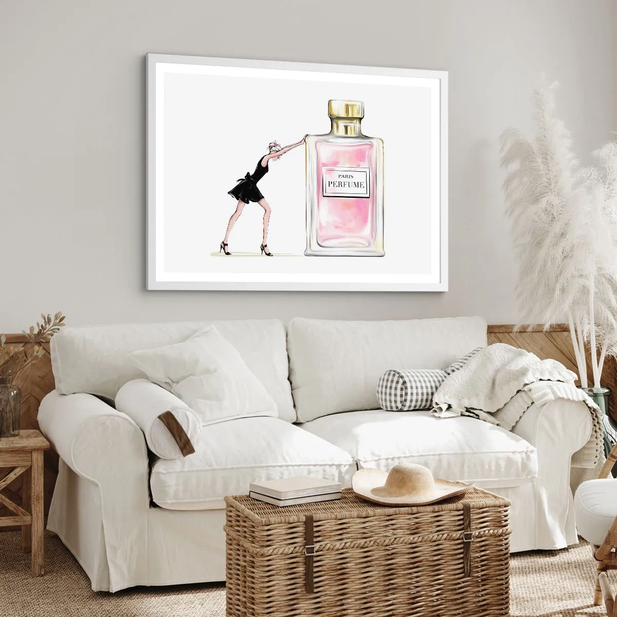 Plakat w białej ramie - Esencja kobiecości - 50x40 cm