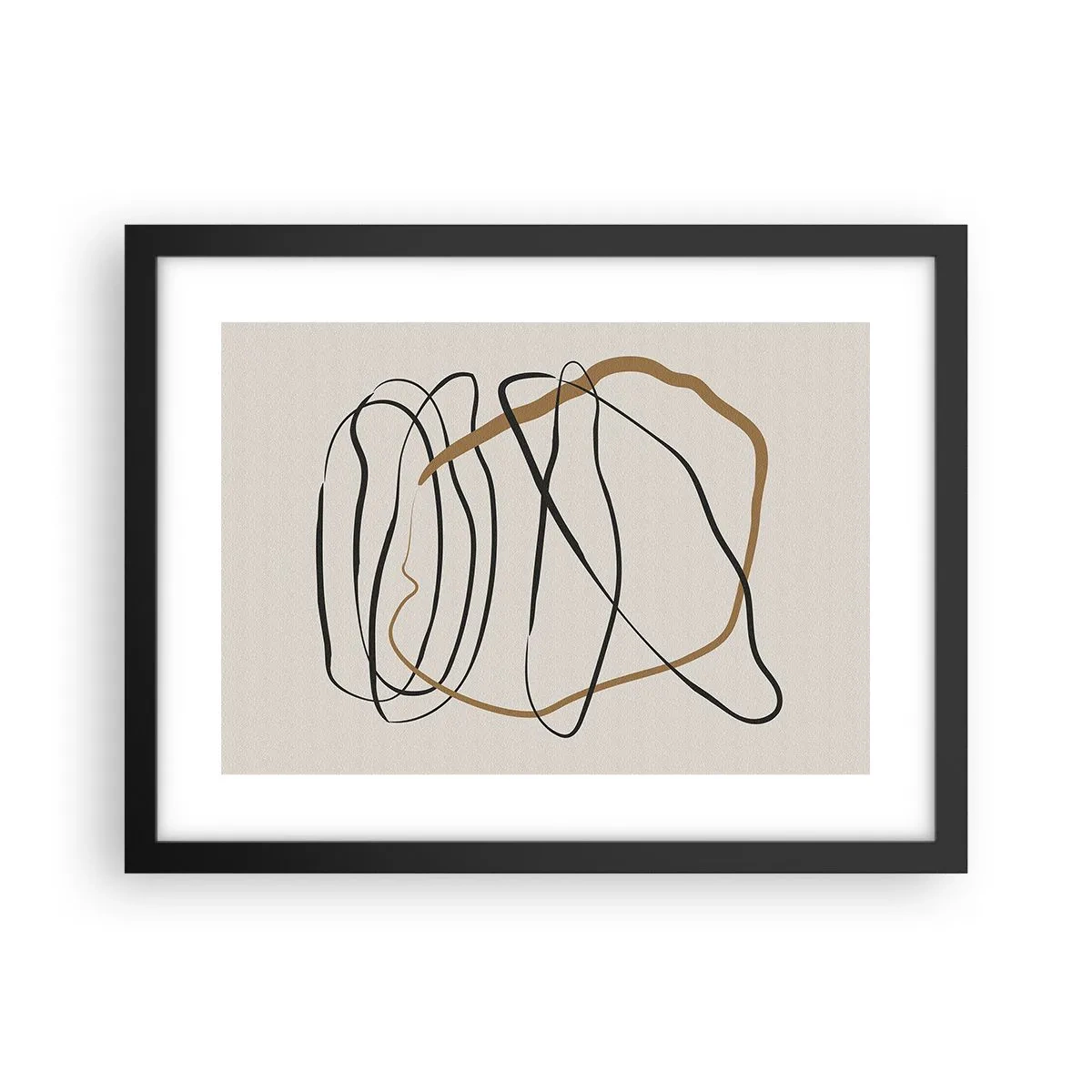 Plakat w czarnej ramie - Kompozycja – taniec opętaniec - 40x30 cm