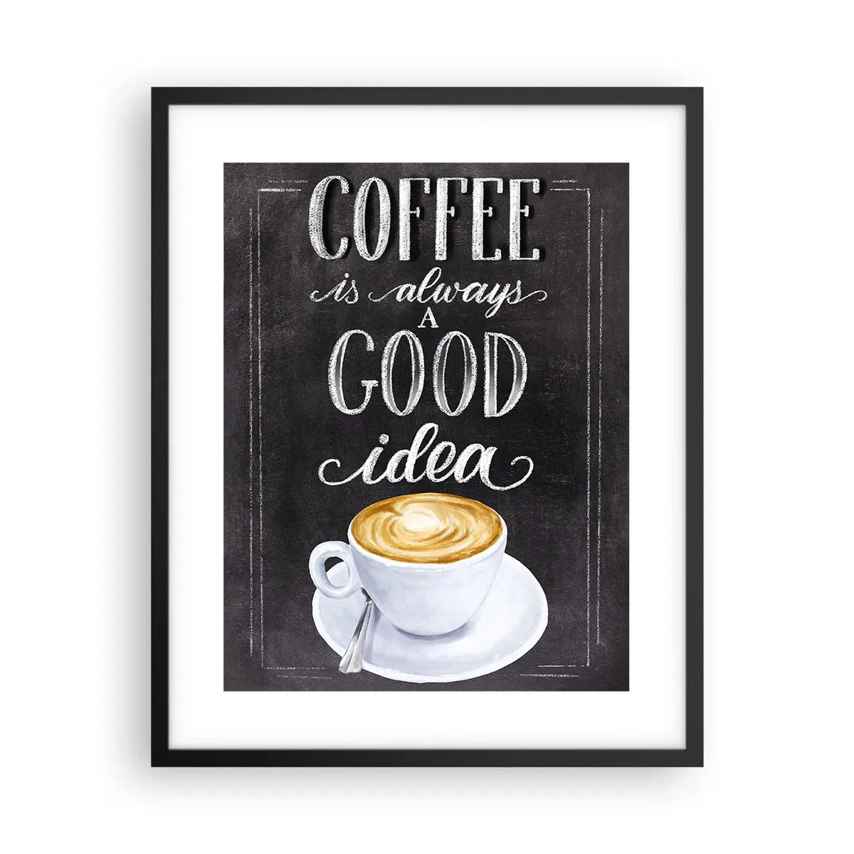 Plakat w czarnej ramie - Of course! - 40x50 cm