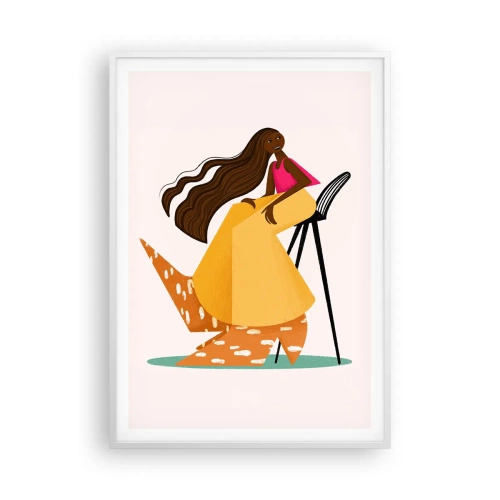 Plakat w białej ramie - Moda to też zabawa - 70x100 cm