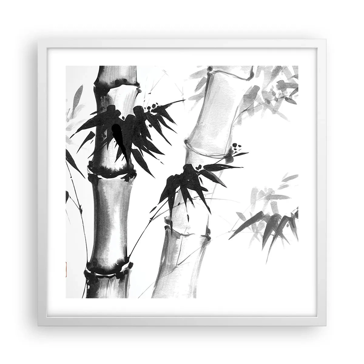 Plakat w białej ramie - Zbliżenie na orient - 50x50 cm