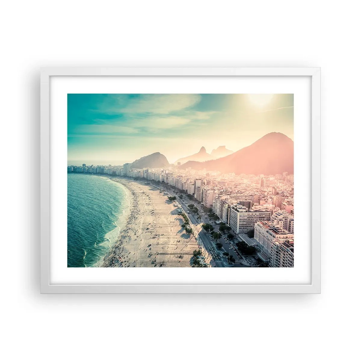Plakat w białej ramie - Wieczne wakacje w Rio - 50x40 cm