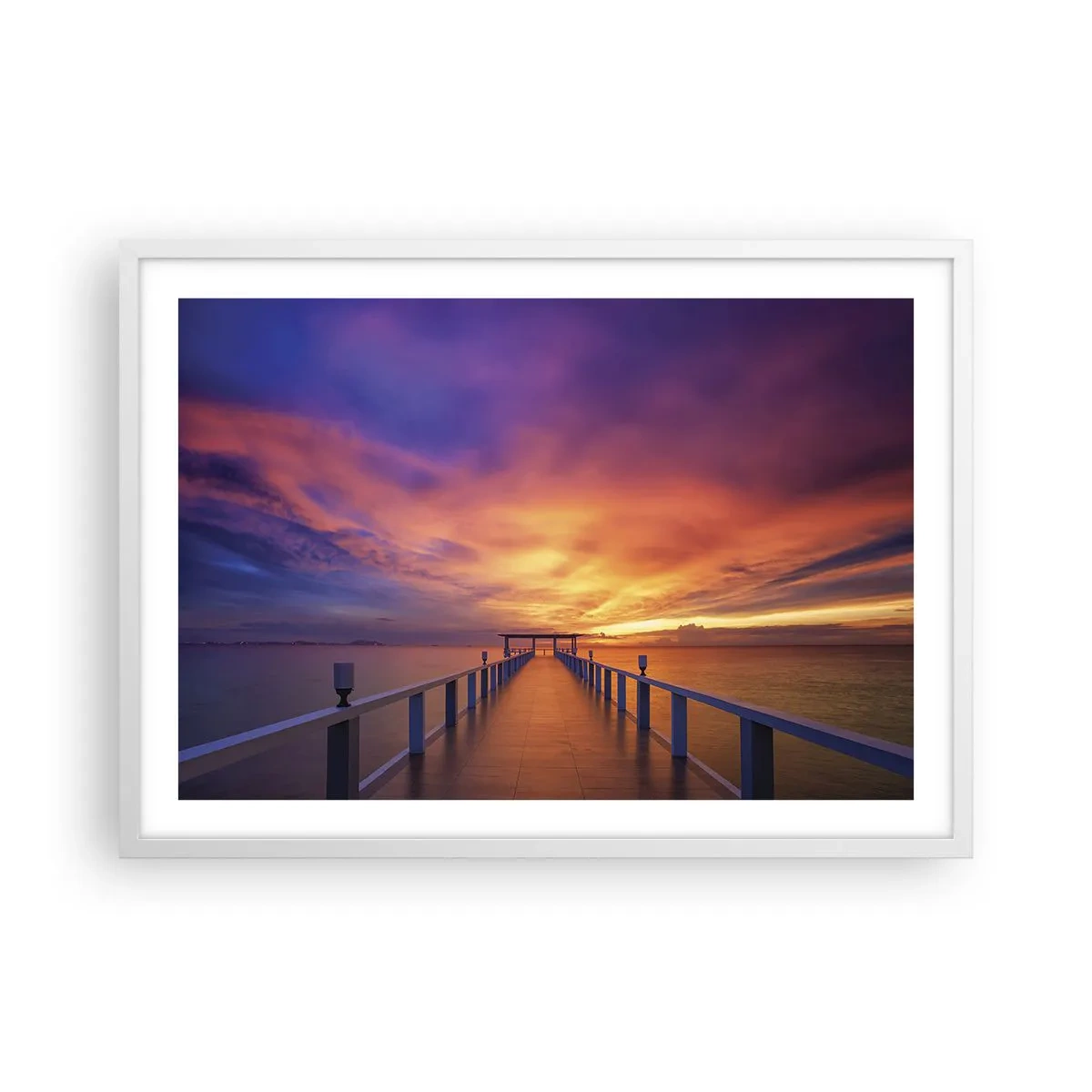 Plakat w białej ramie - Bez końca - 70x50 cm