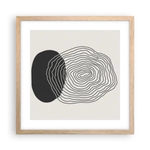 Plakat w ramie jasny dąb - Trwanie i drganie - 40x40 cm
