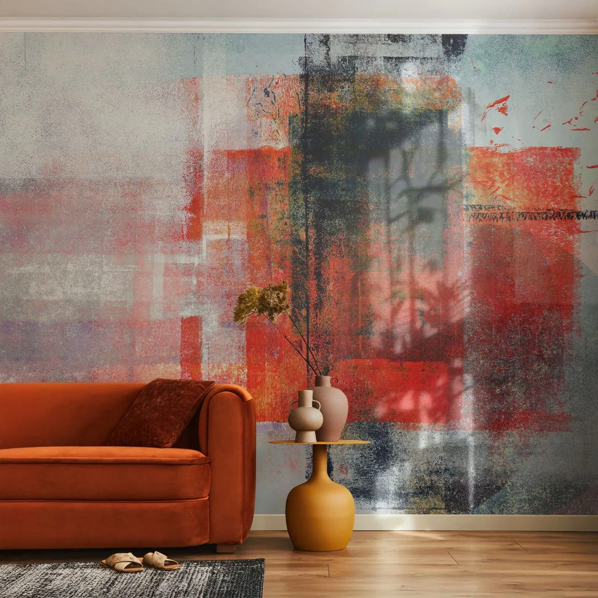 Fototapeta Premium Sand - Kompozycja rozżarzona - Sztuka, Abstrakcja, Industrialny - 250x175 cm