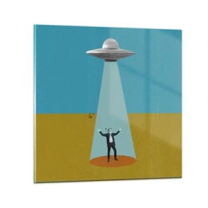 Obraz na szkle - Bliskie spotkanie - 60x60 cm