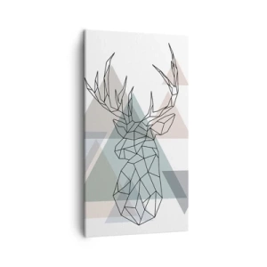 Obraz na płótnie - W geometrycznym lesie - 45x80 cm