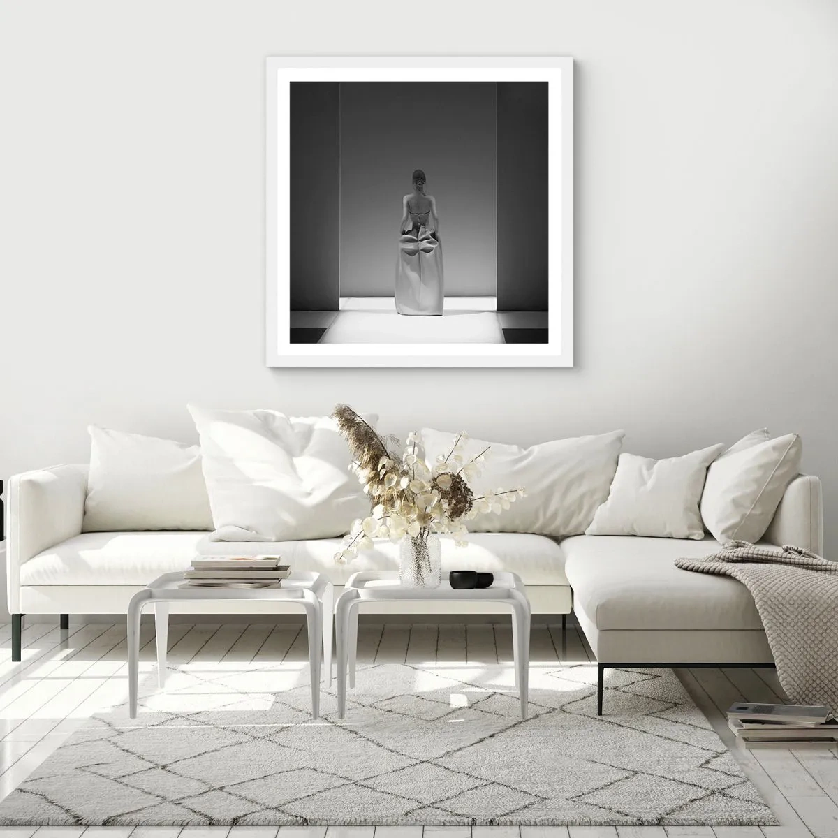 Plakat w białej ramie - Wyrafinowana prostota - 30x30 cm