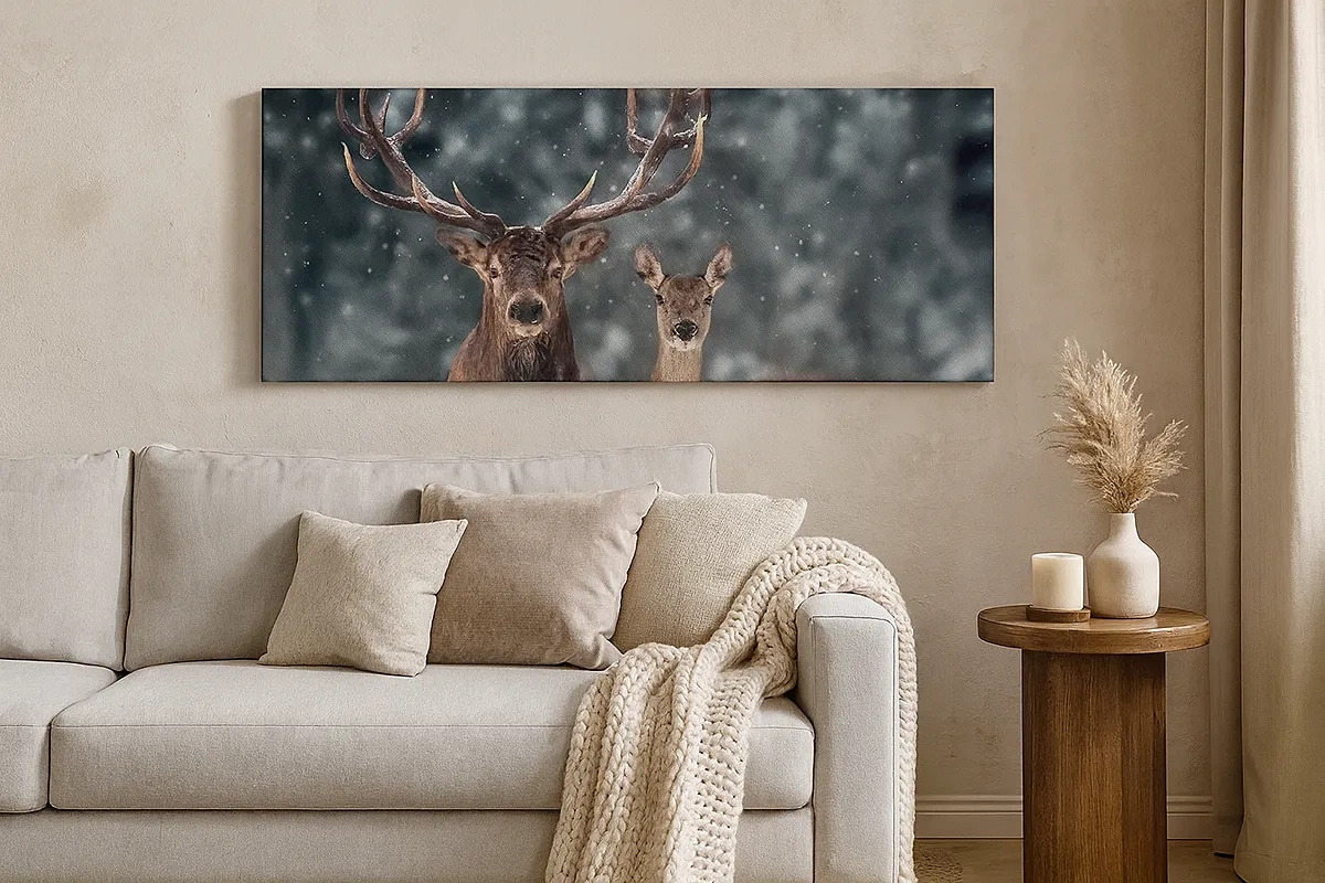 Obraz na płótnie - Pan lasu z małżonką - 30x30 cm