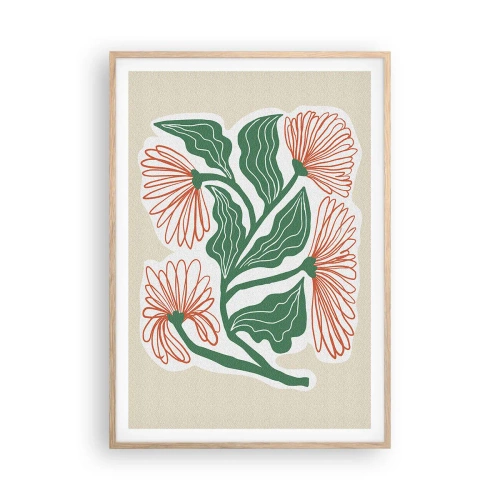 Plakat w ramie jasny dąb - Ludowe i nowoczesne - 70x100 cm