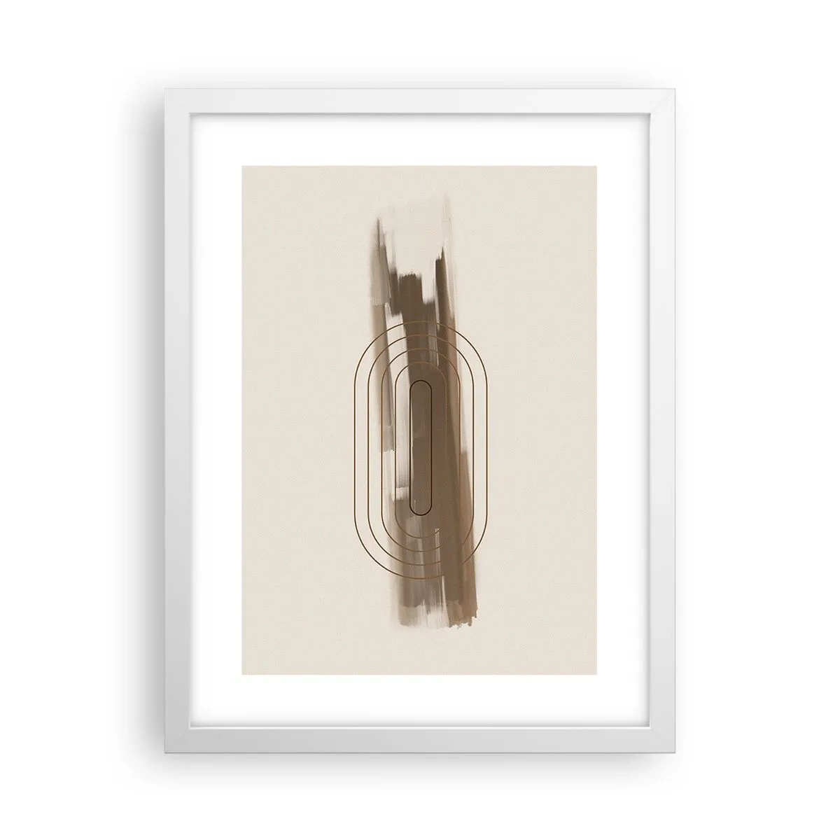 Plakat w białej ramie - Powiew szarości - 30x40 cm