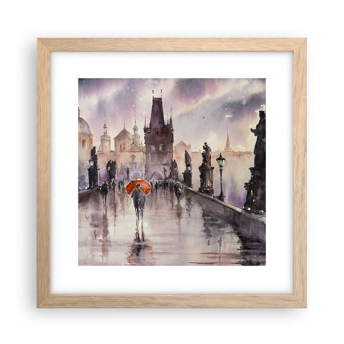 Plakat w ramie jasny dąb - Ludzie się nie zmieniają - 30x30 cm