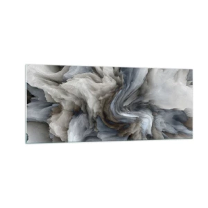 Obraz na szkle - Kamień i kwiat - 100x40 cm