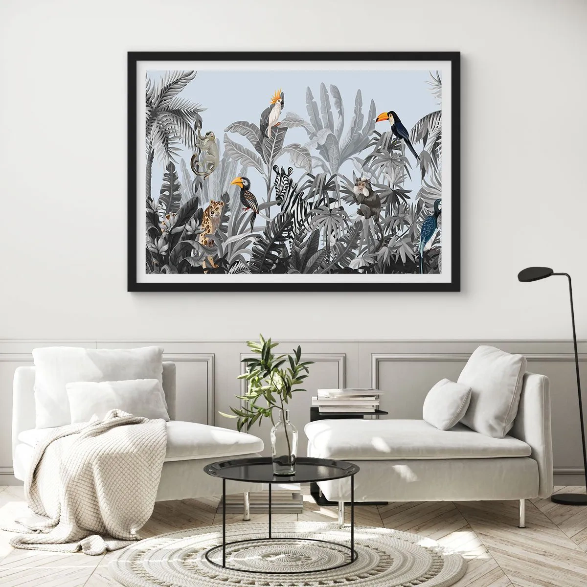 Plakat w czarnej ramie - Afrykańska bajka - 40x30 cm