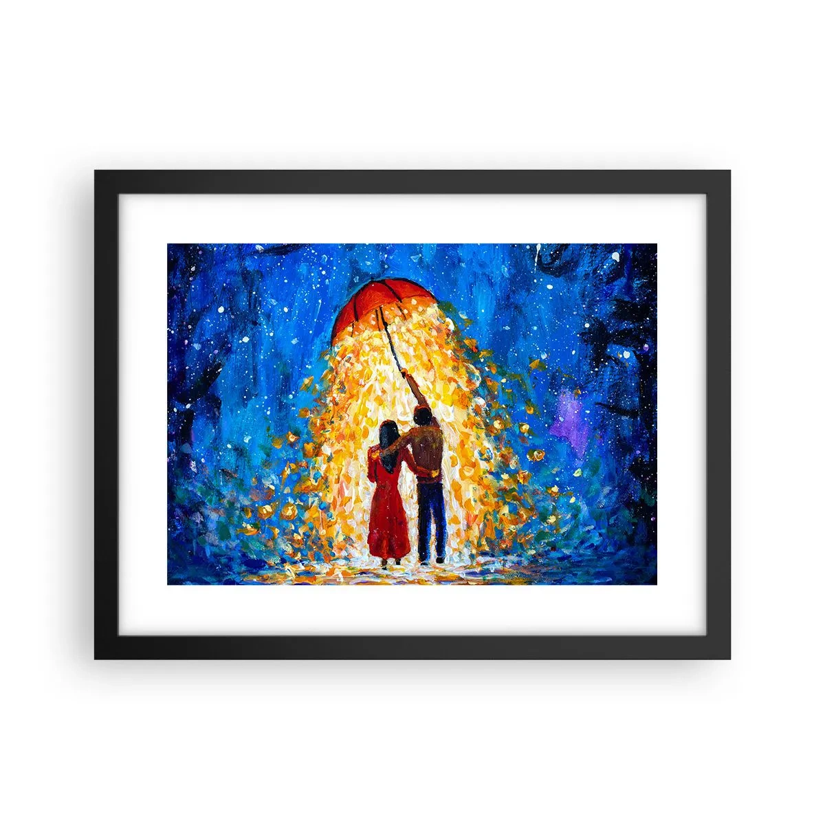 Plakat w czarnej ramie - Magia deszczowego wieczoru? - 40x30 cm