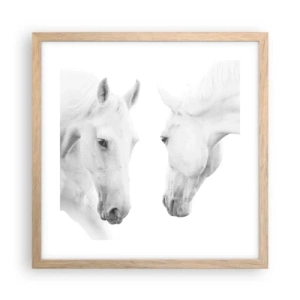Plakat w ramie jasny dąb - Czy to jest przyjaźń…? - 40x40 cm
