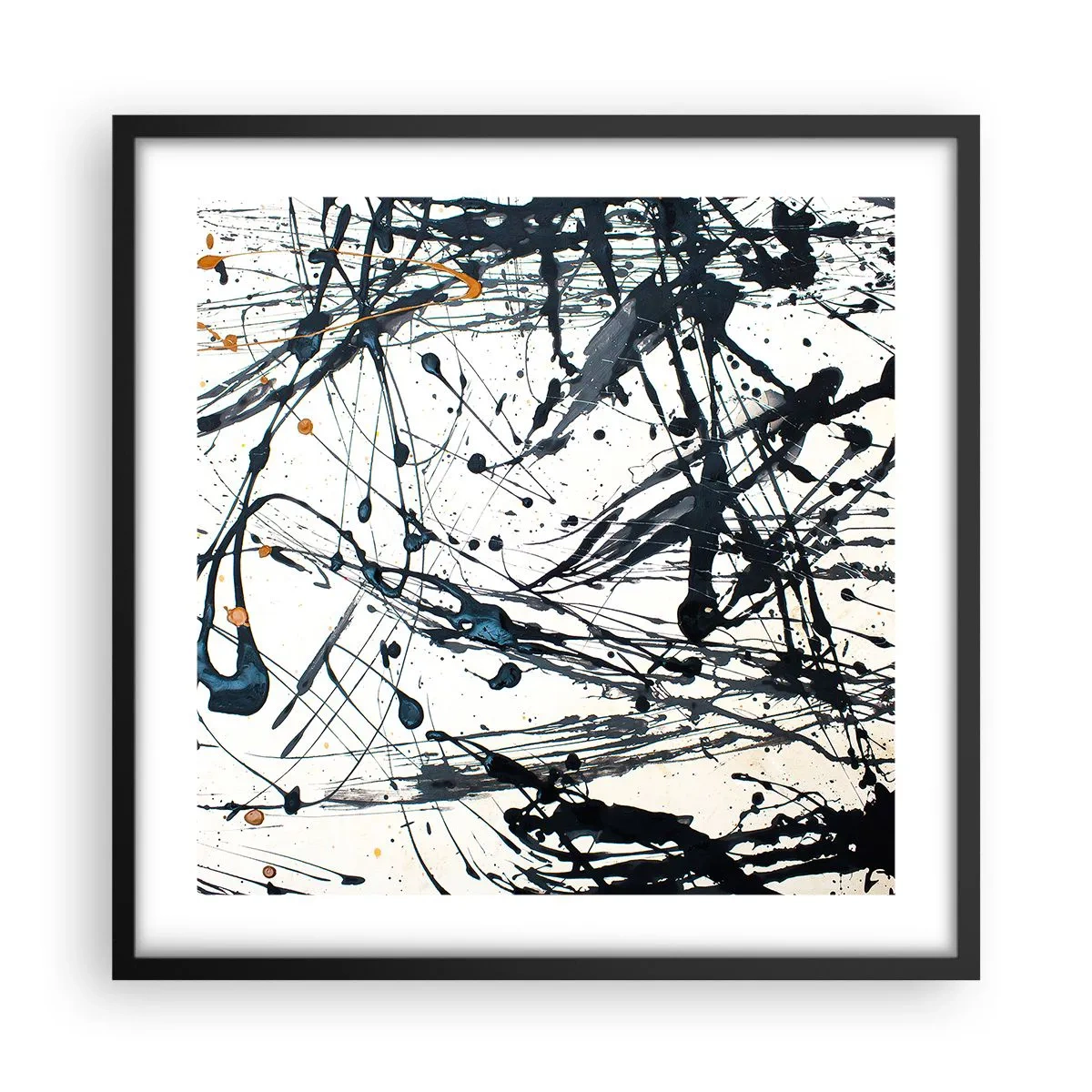 Plakat w czarnej ramie - Z sensem czy bez sensu? - 50x50 cm