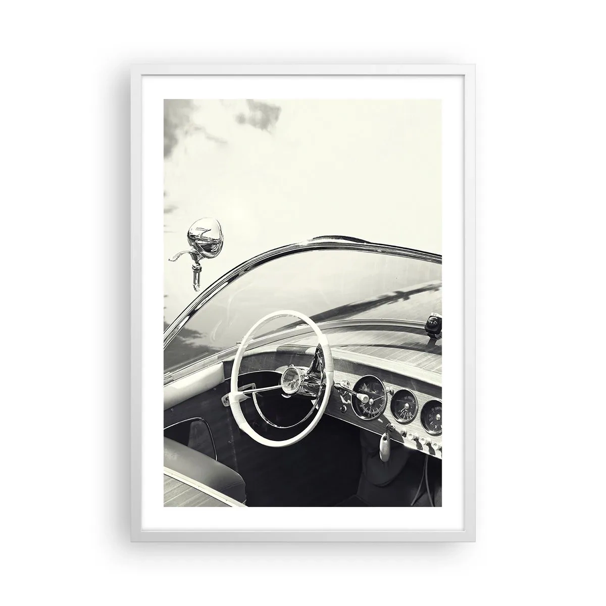 Plakat w białej ramie - Pogoda dla bogaczy - 50x70 cm