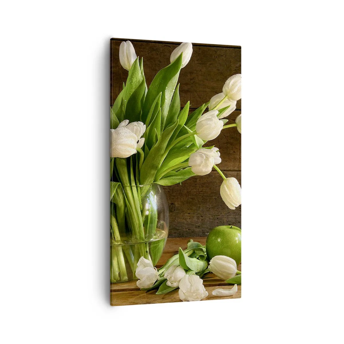 Obraz na płótnie - Soczyste i świeże w zieleni i bieli - 55x100 cm