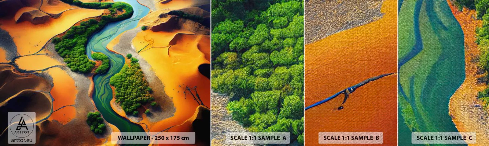 Fototapeta Próbka Premium Canvas - Życiodajna rzeka - Krajobraz, Natura, Rzeka - 100x30 cm