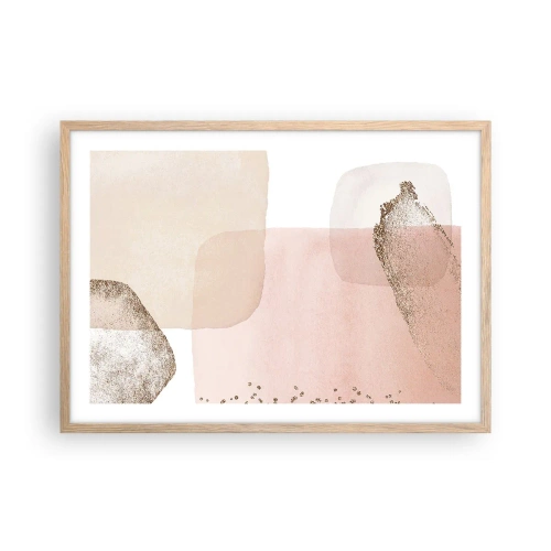 Plakat w ramie jasny dąb - Spojrzenie przez kolor - 70x50 cm