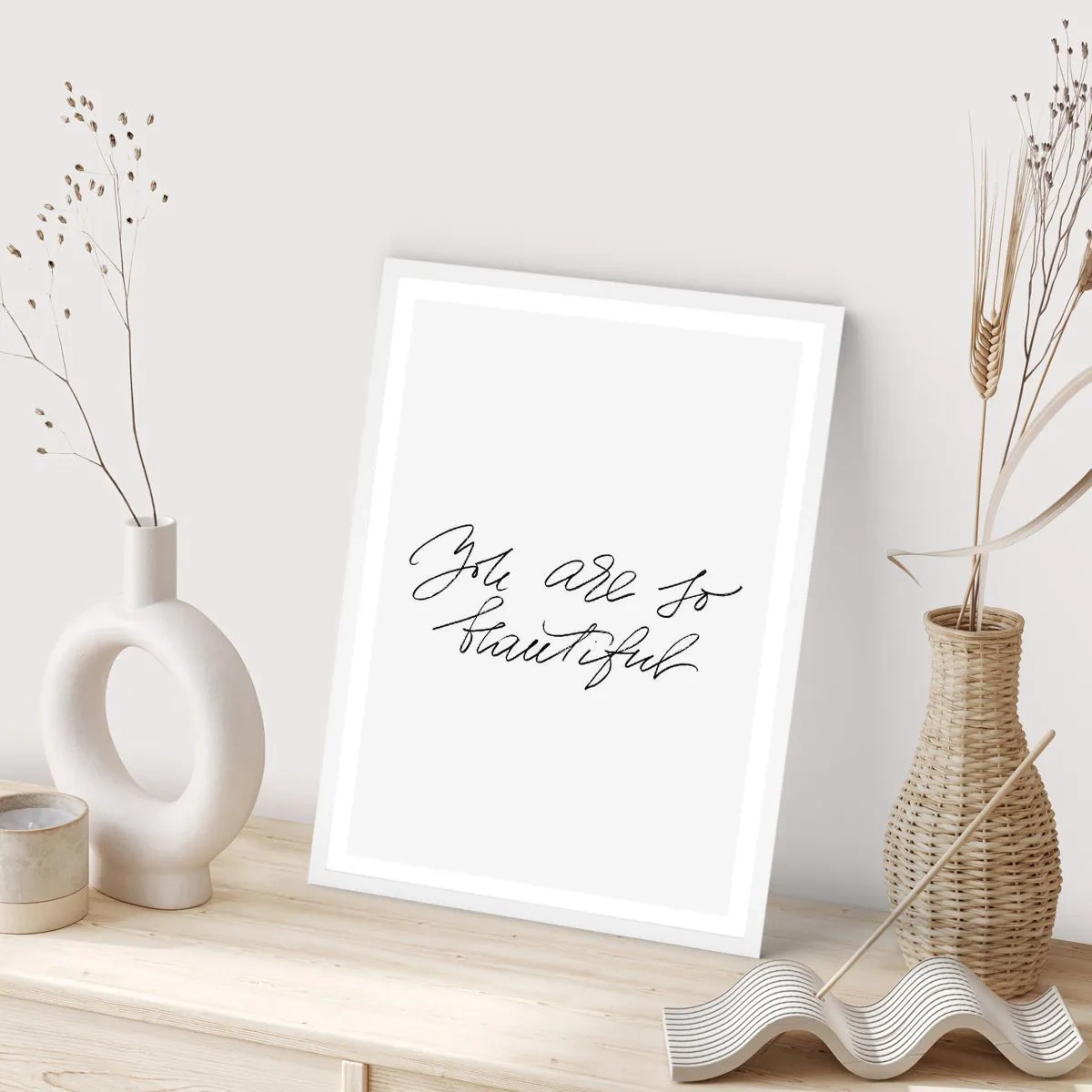 Plakat w białej ramie - Naprawdę, uwierz… - 70x100 cm