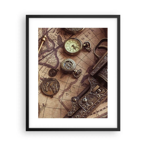 Plakat w czarnej ramie - Przygoda wzywa - 40x50 cm