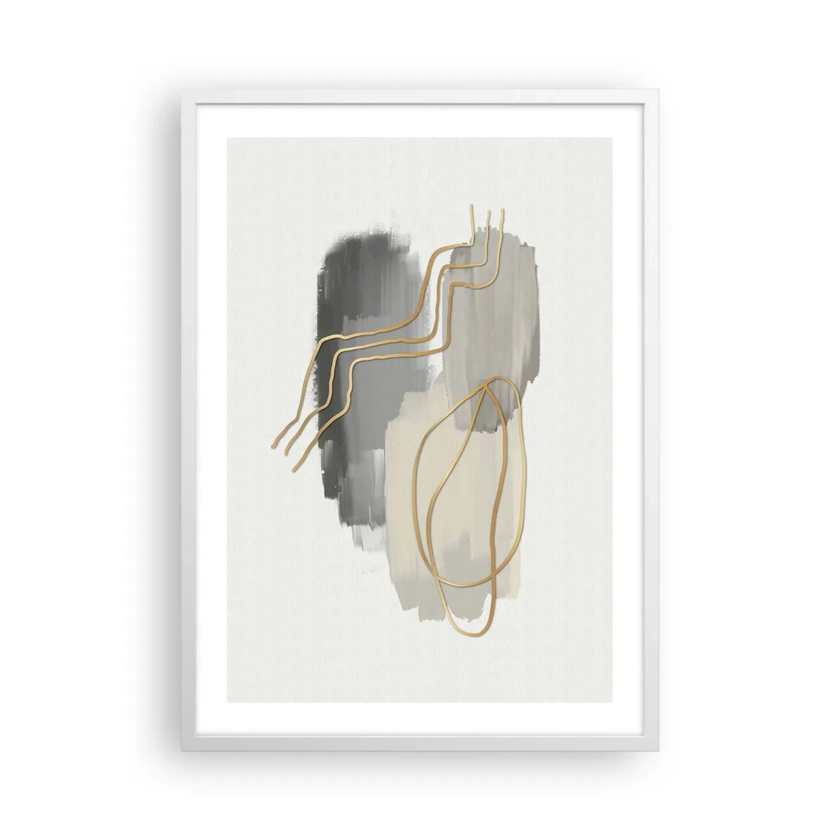 Plakat w białej ramie - Trwanie i ruch - 50x70 cm