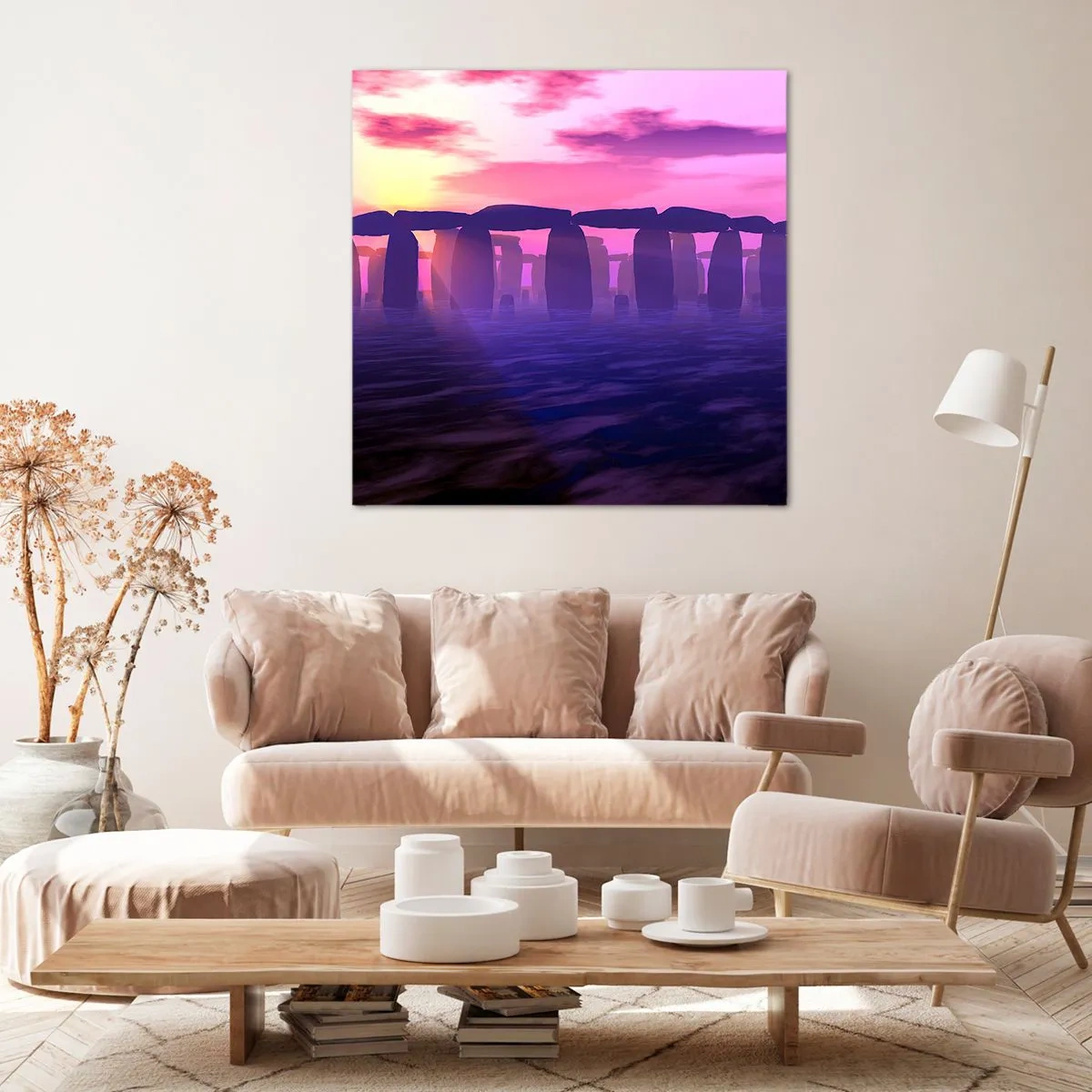 Obraz na płótnie - Tajemnica o świcie we mgle - 60x60 cm