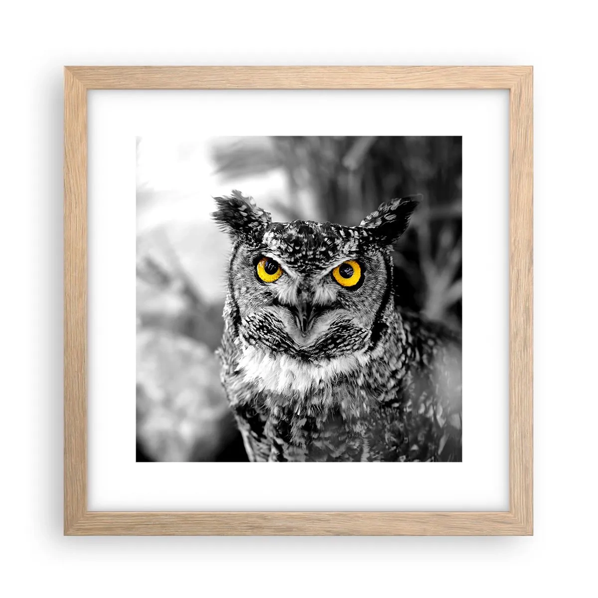 Plakat w ramie jasny dąb - Nic się nie ukryje - 30x30 cm