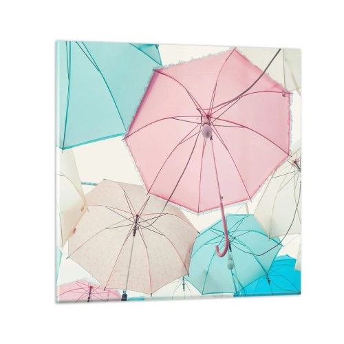 Obraz na szkle - Czasem słońce, czasem deszcz - 60x60 cm