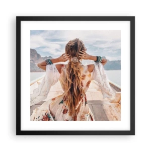 Plakat w czarnej ramie - W drodze ku szczęściu - 40x40 cm