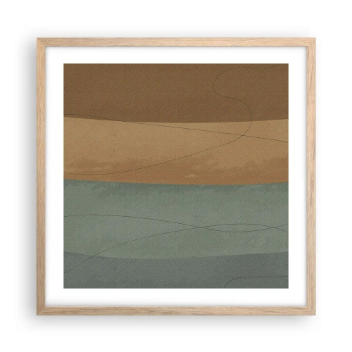 Plakat w ramie jasny dąb - Kompozycja horyzontalna - 50x50 cm