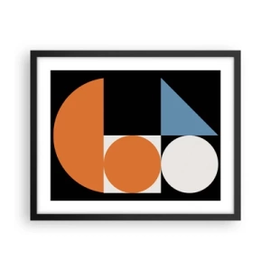 Plakat w czarnej ramie - Układ figurowy - 50x40 cm