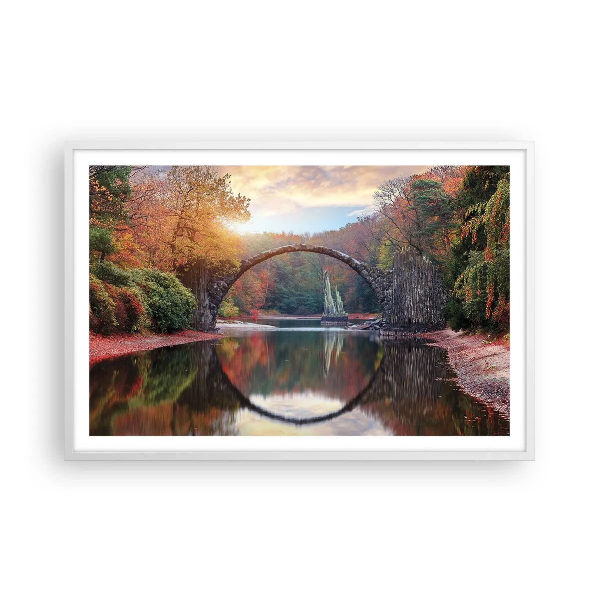 Plakat w białej ramie - Po drugiej stronie lustra - 91x61 cm