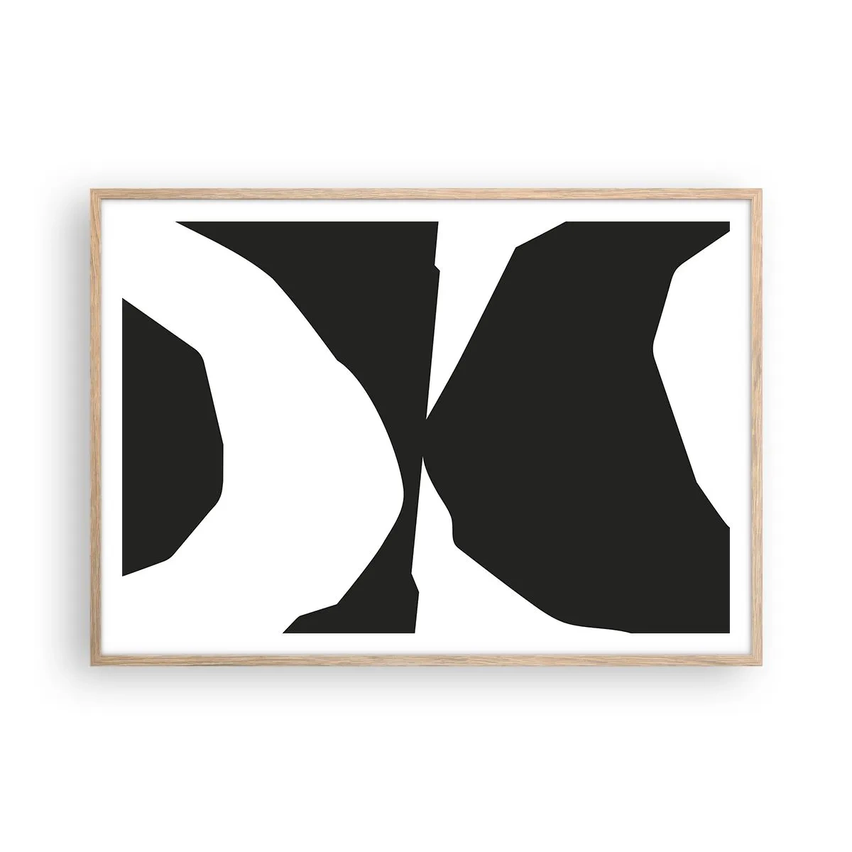 Plakat w ramie jasny dąb - Pozytyw -negatyw - 100x70 cm