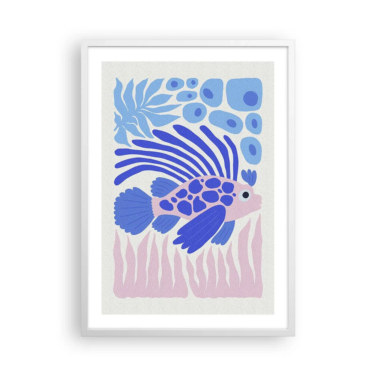 Plakat w białej ramie - W swoim żywiole - 50x70 cm