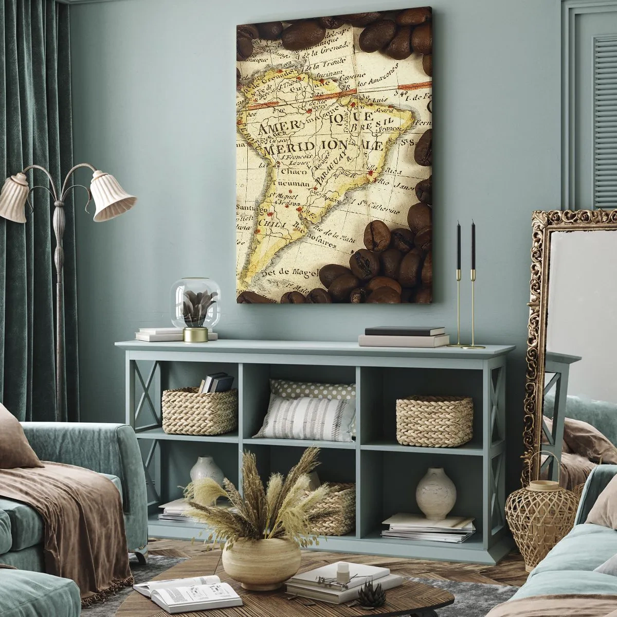 Obraz na płótnie - Skąd pochodzi najlepsza kawa? - 65x120 cm